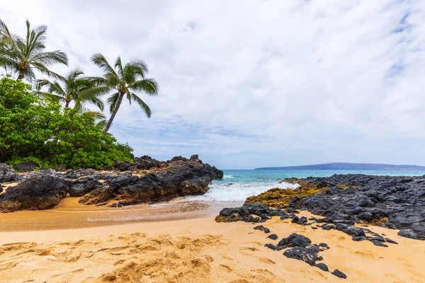 Мальовничий Краєвид Таємні Пляжу Узбережжі Мауї — стокове фото