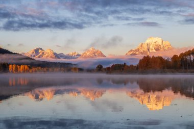 tetons doğal gündoğumu yansımasıdır Güz