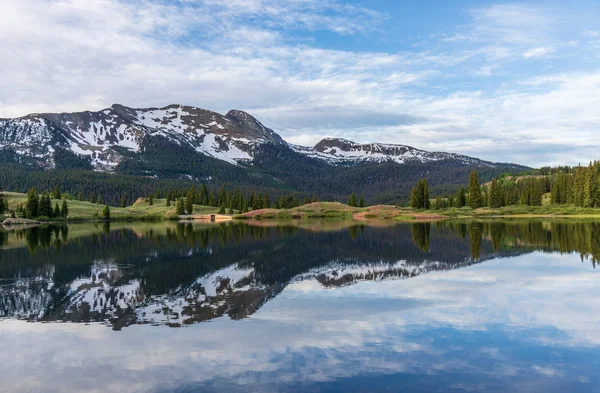 Amanecer Pintoresco Lago Montaña Colorado — Foto de Stock