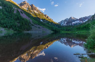 Bordo doğal peyzaj çan aspen yaz Colorado'da