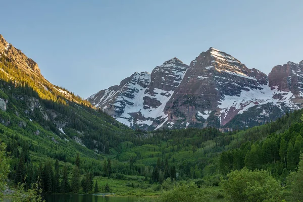 Scenic Landscape Maroon Bells Aspen Colorado Summer — Stock Photo, Image