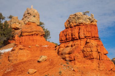 kırmızı kış Utah Kanyon Doğal peyzaj