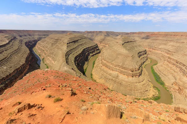 Scenic Goosenecks San Juan River Southern Utah — Stock Photo, Image