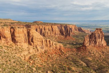 the scenic landscape of Colorado National Monument Grand Junction Colorado clipart