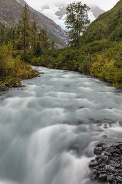 Alaska wilderness doğal bir akış içinde erken sonbahar