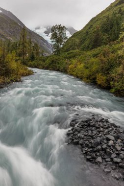 Alaska wilderness doğal bir akış içinde erken sonbahar