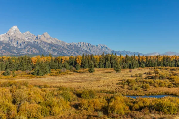 Het Schilderachtige Landschap Van Tetons Herfst — Stockfoto