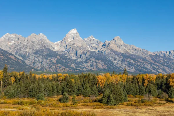 Malowniczy Krajobraz Tetons Jesienią — Zdjęcie stockowe