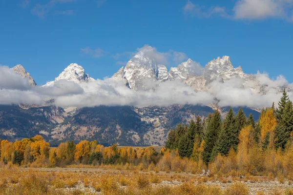 Paesaggio Panoramico Dei Tetoni Autunno — Foto Stock