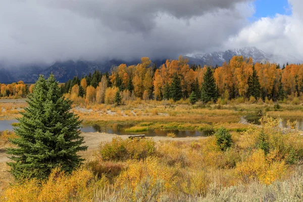 Scenic Landscape Grand Teton National Park Autumn — Stock Photo, Image