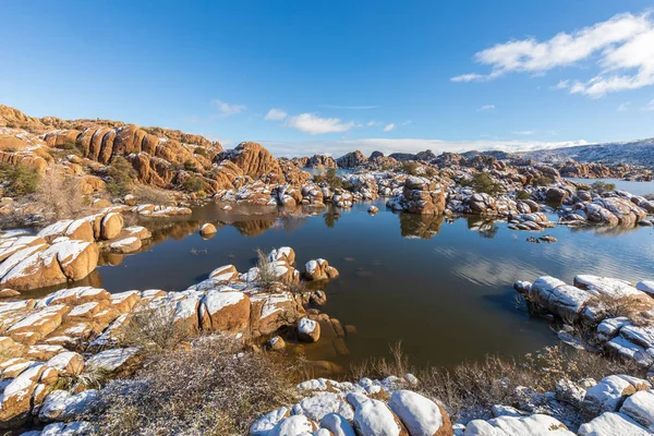 Doğal Kış Manzara Watson Gölü Prescott Arizona — Stok fotoğraf