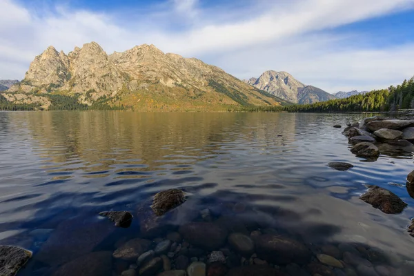 Malerischer Pennysee Tetonnationalpark Der Herbst Blüht — Stockfoto