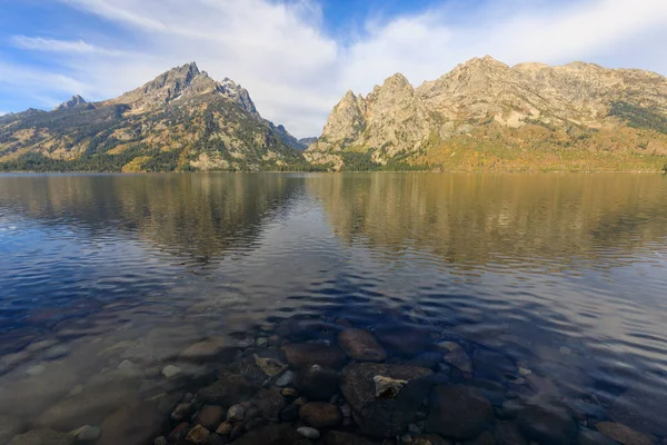 Malerischer Pennysee Tetonnationalpark Der Herbst Blüht — Stockfoto