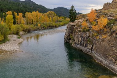 doğal Gros Ventre River Wyoming Güz
