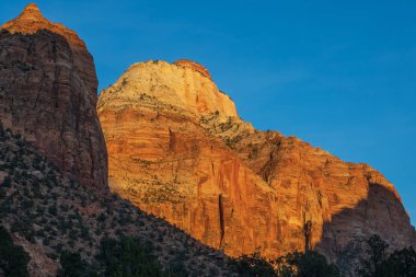 gündoğumu, Zion National Park Utah Peyzaj doğal