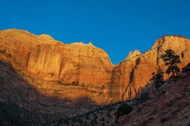 gündoğumu, Zion National Park Utah Peyzaj doğal