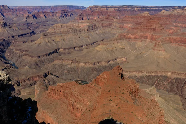 Het Schilderachtige Landschap Van Grand Canyon Van Zuid Rand — Stockfoto