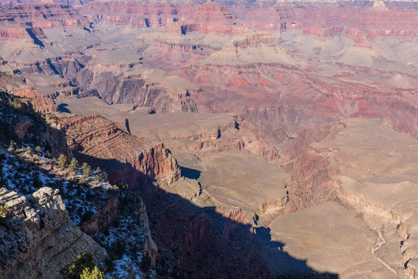 Die Zerklüftete Landschaft Des Grand Canyons Vom Südrand — Stockfoto