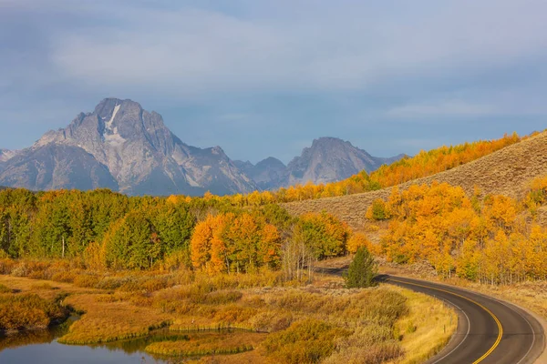 Malowniczy Krajobraz Tetons Jesienią — Zdjęcie stockowe