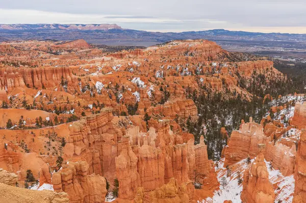 Paisaje Escénico Del Parque Nacional Bryce Canyon Utah Invierno —  Fotos de Stock