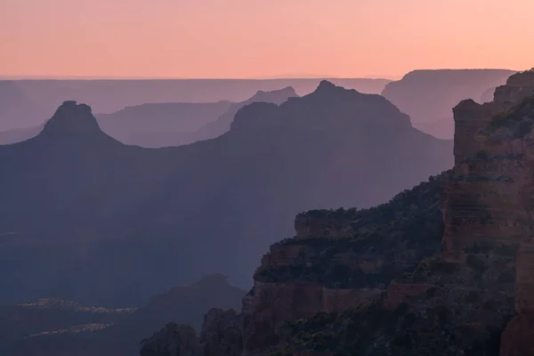 Una Scenografica Alba Bordo Nord Del Grande Canyon — Foto Stock