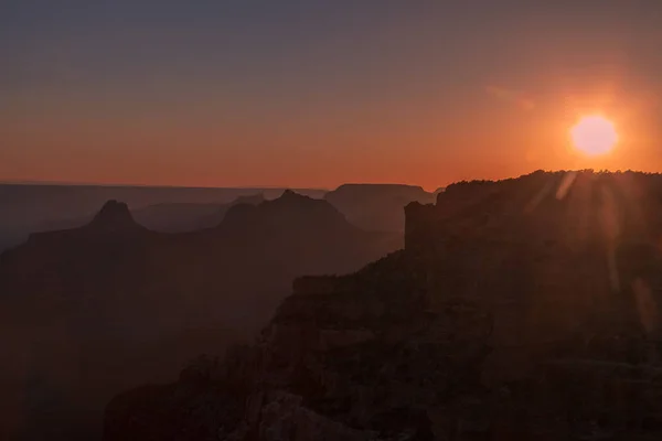 Мальовничий Схід Сонця Північному Краю Великого Каньйону — стокове фото