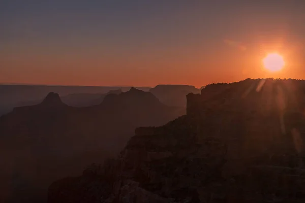 Una Scenografica Alba Bordo Nord Del Grande Canyon — Foto Stock