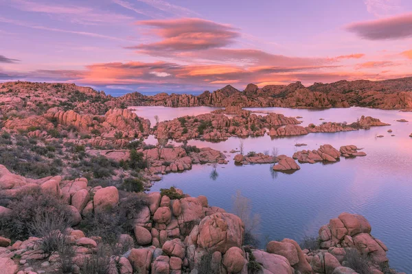 Bellissimo Tramonto Watson Lake Prescott Arizona — Foto Stock