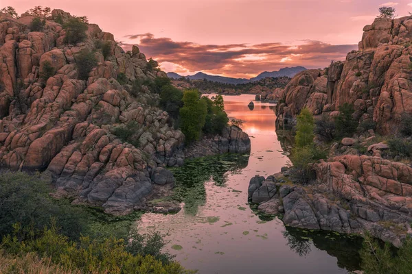 Beautiful Sunset Watson Lake Prescott Arizona — Stock Photo, Image