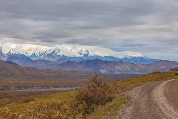 Uma Paisagem Cênica Parque Nacional Denali Alasca Outono — Fotografia de Stock