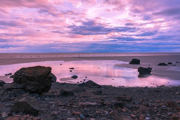 Мальовничий Краєвид Захід Сонця Уздовж Узбережжя Аляски — стокове фото