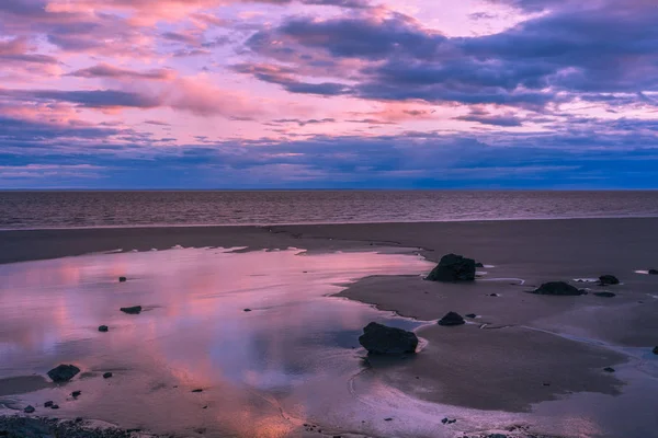 Paesaggio Scenografico Tramonto Lungo Costa Dell Alaska — Foto Stock