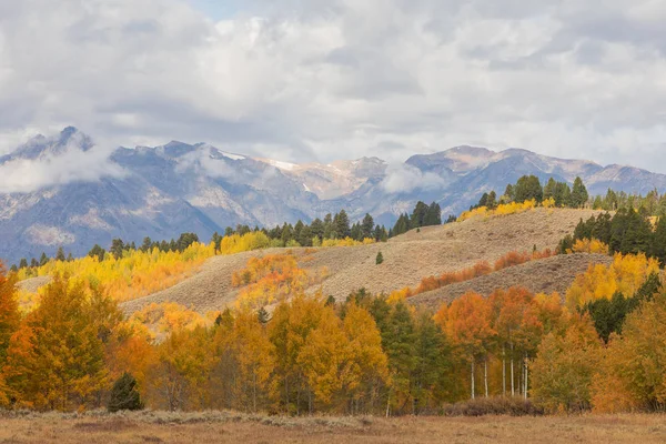 Scenic Autumn Landscape Tetons Wyoming — Stock Photo, Image