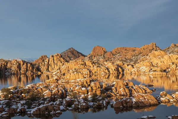 Det Natursköna Landskapet Watson Lake Prescott Arizona Vintern — Stockfoto