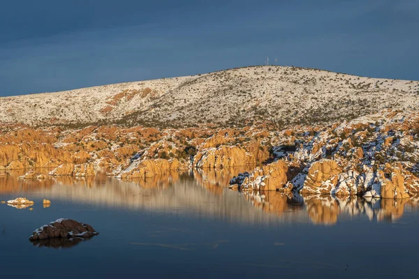 Het Schilderachtige Landschap Van Watson Lake Prescott Arizona Winter — Stockfoto