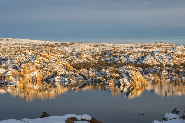 Paisaje Escénico Del Lago Watson Prescott Arizona Invierno — Foto de Stock