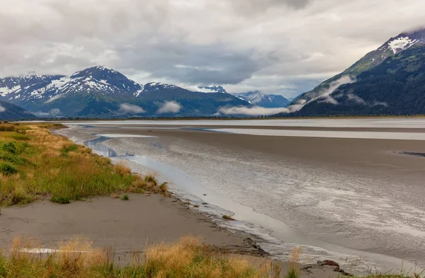 Het Schilderachtige Landschap Van Het Kenai Schiereiland Alaska Vroege Herfst — Stockfoto