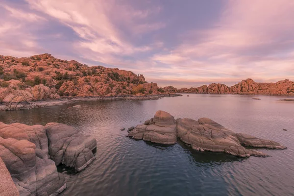 Paesaggio Panoramico Watson Lake Prescott Arizona Tramonto — Foto Stock