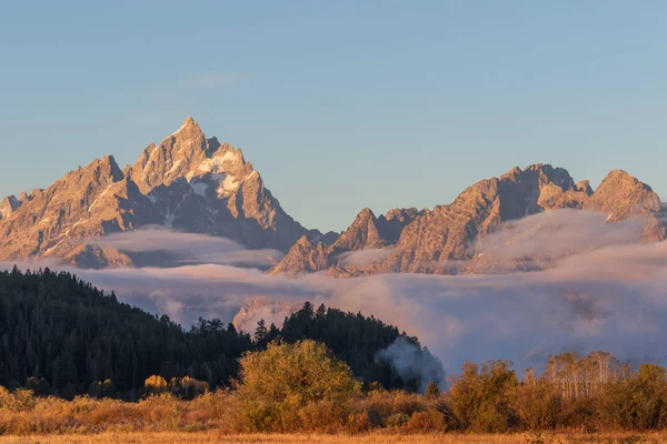 Det Natursköna Landskapet Tetons Höst — Stockfoto