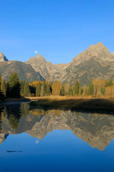 Tetons Gyönyörű Festői Tája Ősszel — Stock Fotó