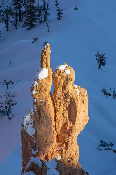 Malebná Krajina Národním Parku Bryce Canyon Utah Zimě — Stock fotografie