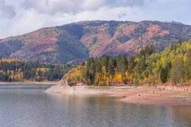 Snake River Canyon Idaho 'daki manzaralı sonbahar manzarası