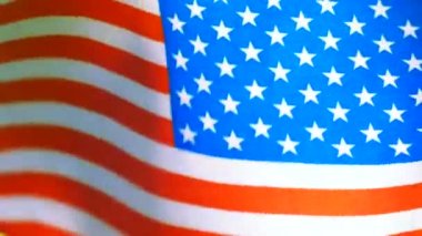 Yavaş hareket ve güneş ışığı, Güneş ışınları ile Amerikan bayrağı