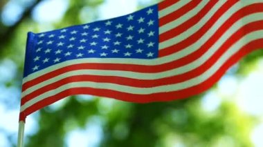 Yavaş hareket ve güneş ışığı, Güneş ışınları ile Amerikan bayrağı