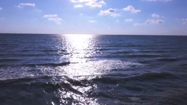 Hava Deniz Kıyı Şeridi Üzerinde Uçmak Düşük Yükseklik — Stok video