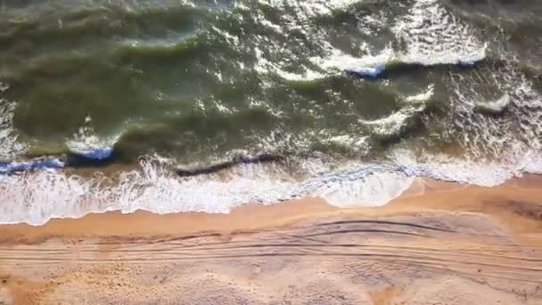 Aérea Mar Paisaje Oceánico Hora Verano Vista Superior — Vídeo de stock