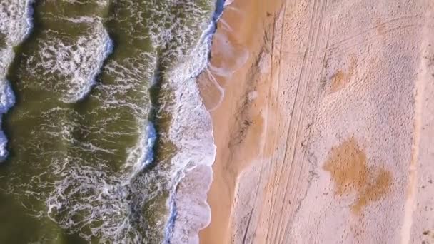 Antenowe Morze Ocean Krajobraz Czas Letni Widok Góry Plaża — Wideo stockowe