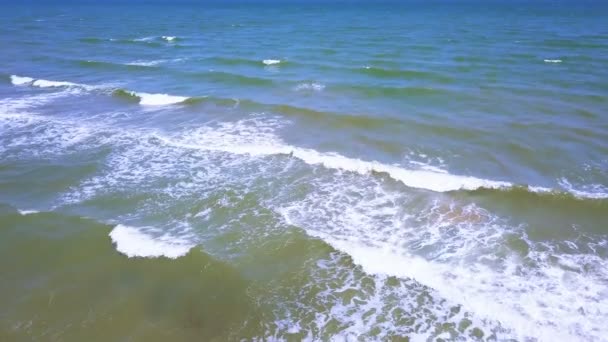 Letecké Moře Oceánu Krajina Letní Čas Pohled Shora — Stock video