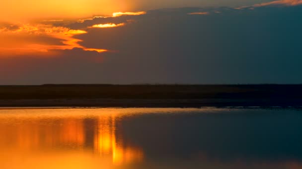 Marine Ηλιοβασίλεμα Τοπίο Πάροδο Του Χρόνου Χωρίς Πουλιά Raw Εξόδου — Αρχείο Βίντεο