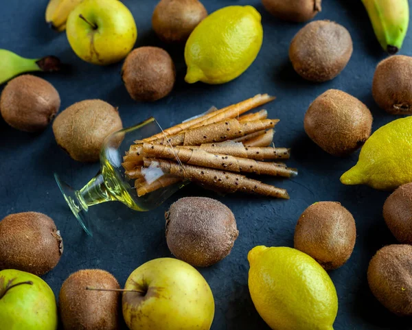 Pastille, fruit rolls. Fruit Marshmallow. Pureed fruits are dried and rolled up. Natural and healthy snack food. Sugar-Free, healthy nutrition, sweetness.